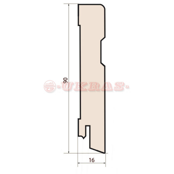 FRK 90x16 MDF bela folija – Bild 2