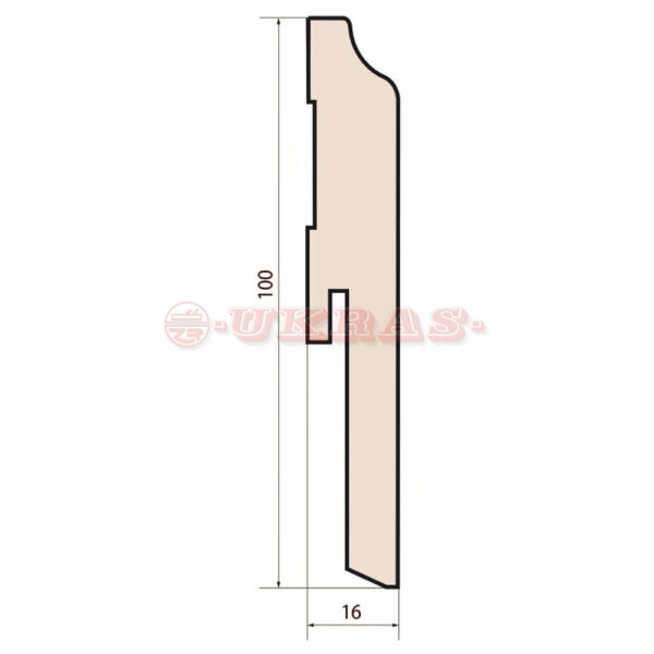 MC 100x16 MDF bela folija – Bild 2